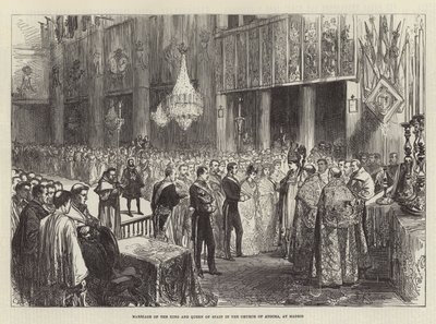 Marriage of the King and Queen of Spain in the Church of Atocha, at Madrid by Sir John Charles Robinson